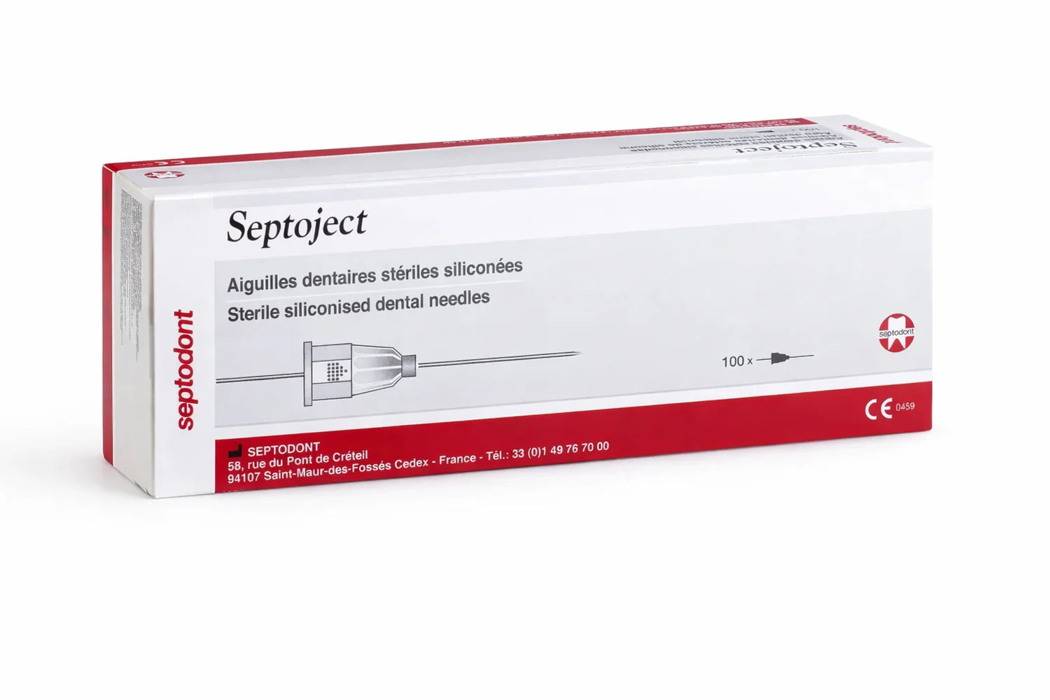 AGUJA DENTAL CORTA 30G C/100 PZAS SEPTOJECT