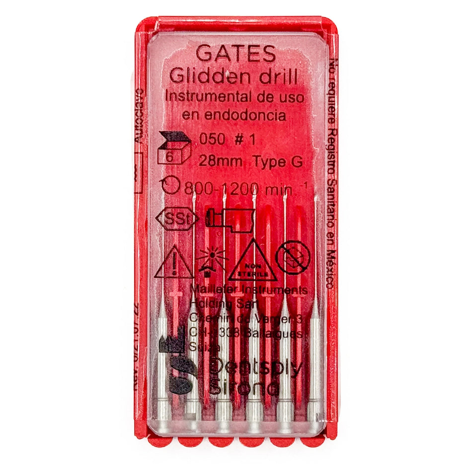 FRESA GATES GLIDEN #1 DE 28MM C/6 PZAS DENTSPLY