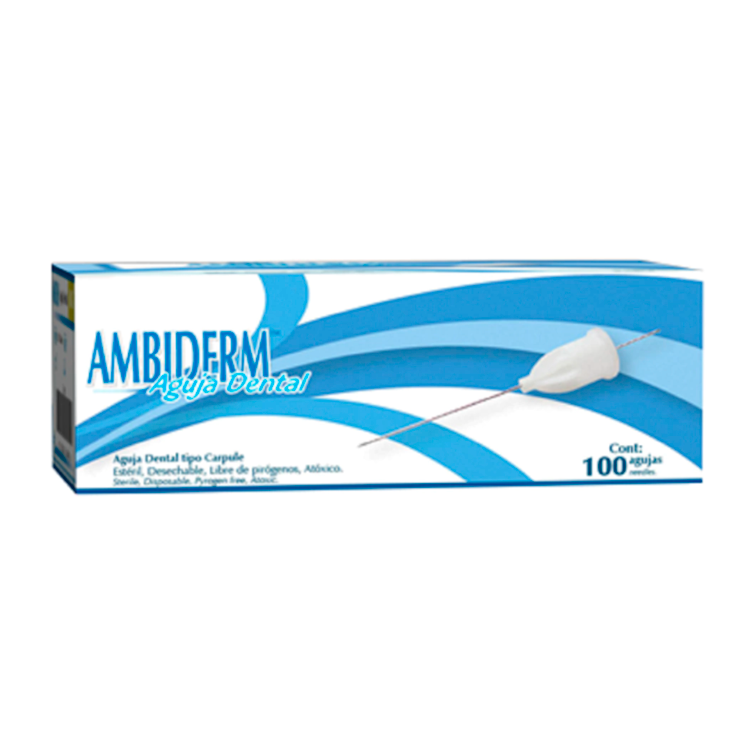 AGUJA DENTAL CORTA 30G C/100 PZAS AMBIDERM
