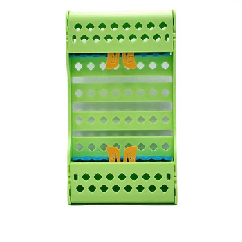 CASSETTE DE PLASTICO AUTOCLAVABLE  P/10 INSTRUMENTOS VERDE ARGEL
