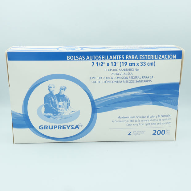 BOLSA P/ESTERILIZAR 19X33 CM C/200 PZAS REYSA