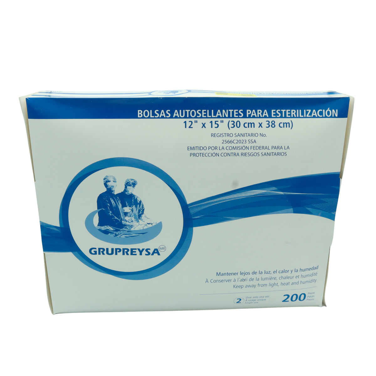 BOLSA P/ESTERILIZAR 30X38 CM C/200 PZAS JUMBO REYSA