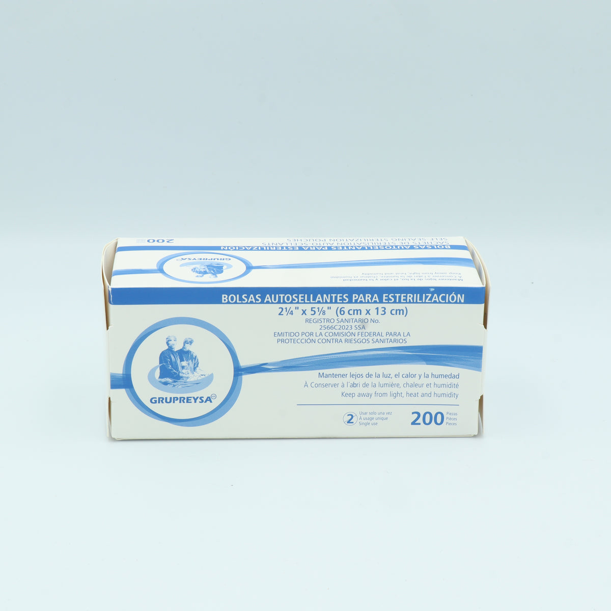 BOLSA P/ESTERILIZAR 6X13 CM C/200 PZAS REYSA