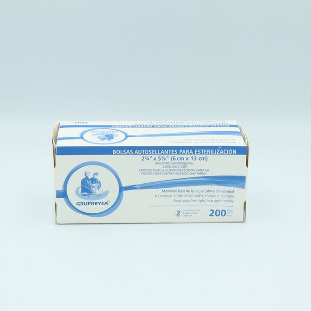 BOLSA P/ESTERILIZAR 6X13 CM C/200 PZAS REYSA