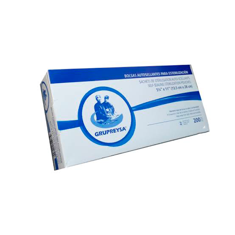 BOLSA P/ESTERILIZAR 13.5X28 CM C/200 PZAS REYSA