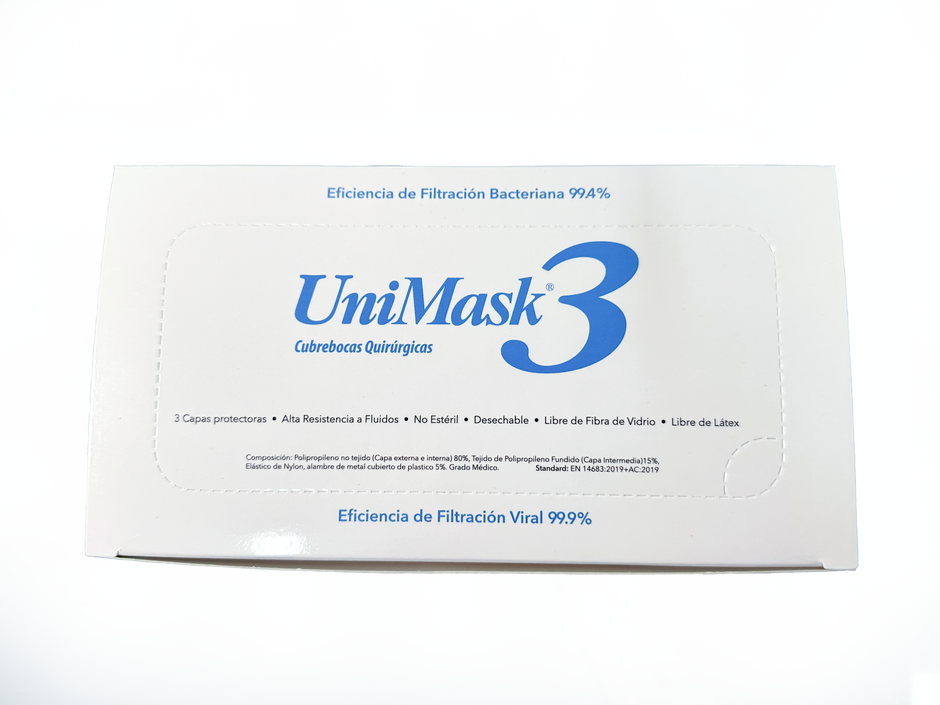 Cubrebocas Unimask3 Azul