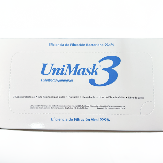 Cubrebocas Unimask3 Azul