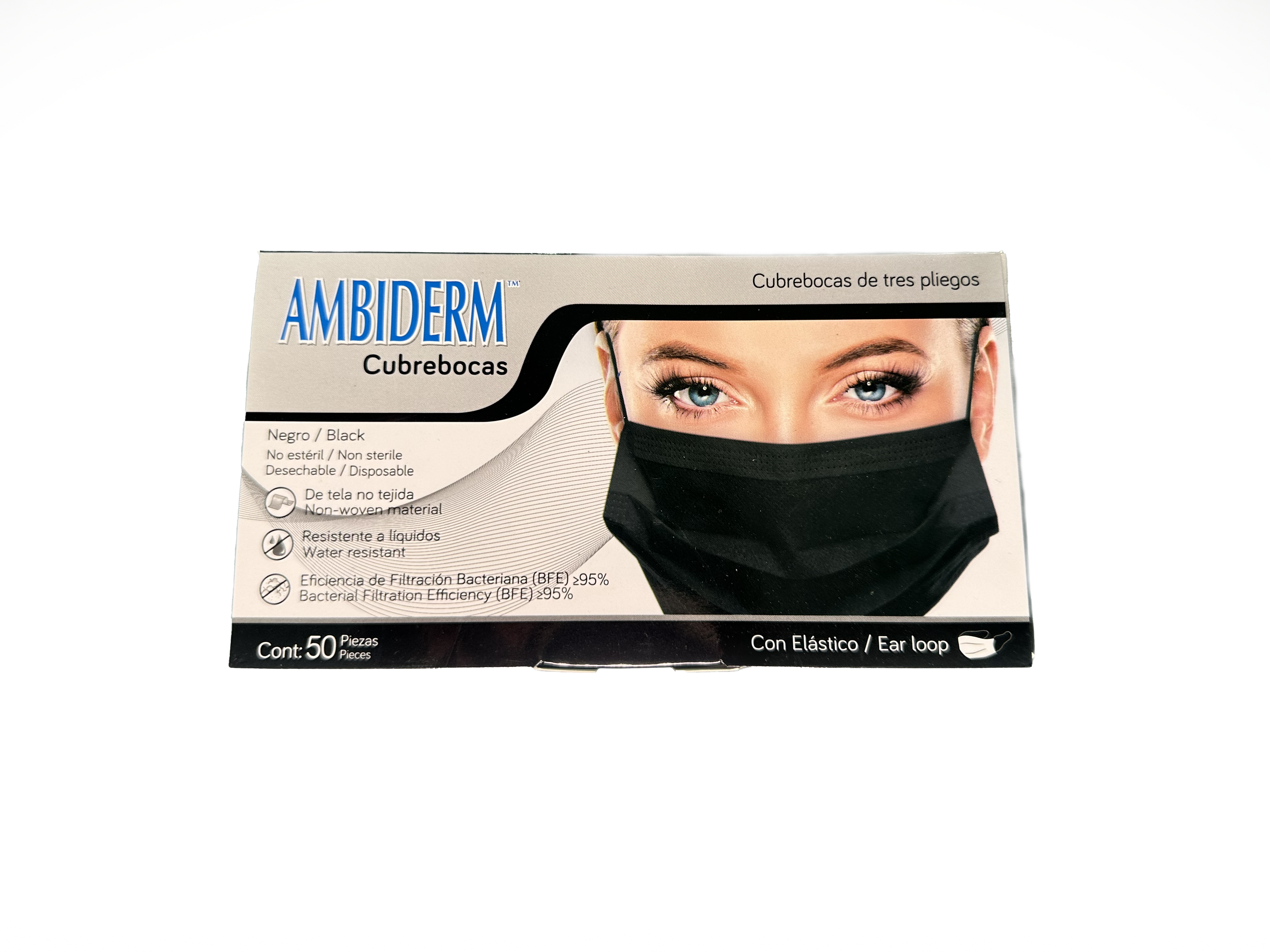 CUBREBOCAS AMBIDERM NEGRO