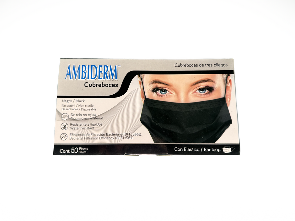 CUBREBOCAS AMBIDERM NEGRO