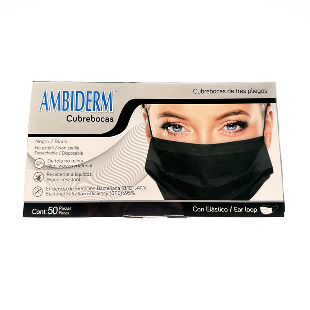 CUBREBOCAS AMBIDERM NEGRO