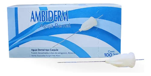 AGUJA DENTAL LARGA 27G C/100 PZAS AMBIDERM