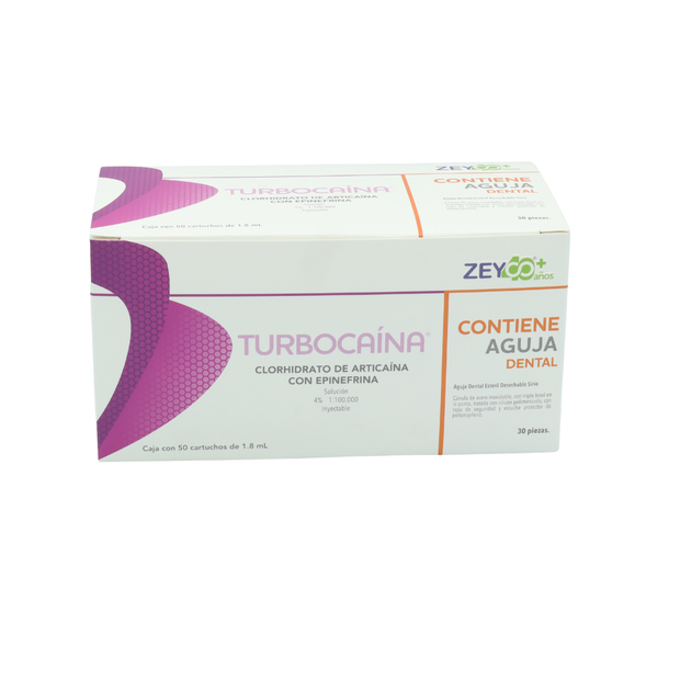 ANESTESICO TURBOCAINA PLASTICO C/50 PZAS ZEYCO