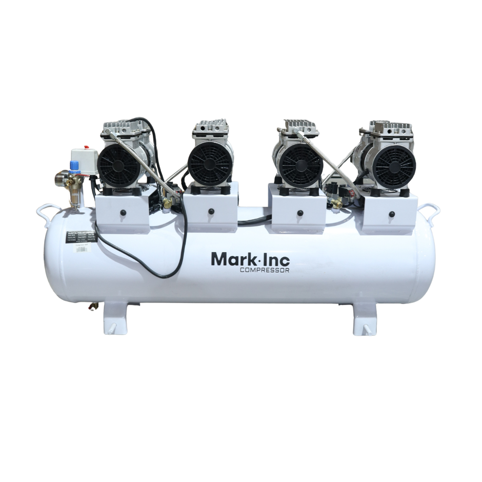 COMPRESOR 4 HP LIBRE DE ACEITE MOD SD150 150 L. MARK INC
