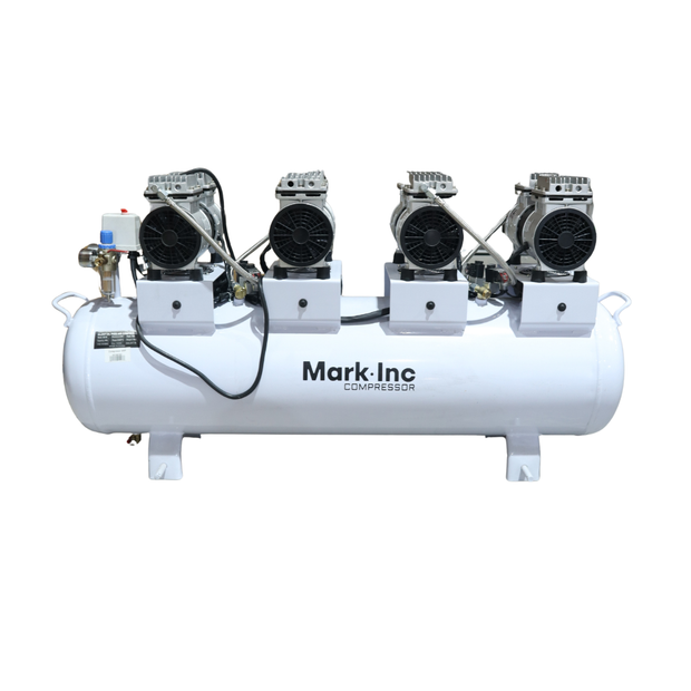 COMPRESOR 4 HP LIBRE DE ACEITE MOD SD150 150 L. MARK INC