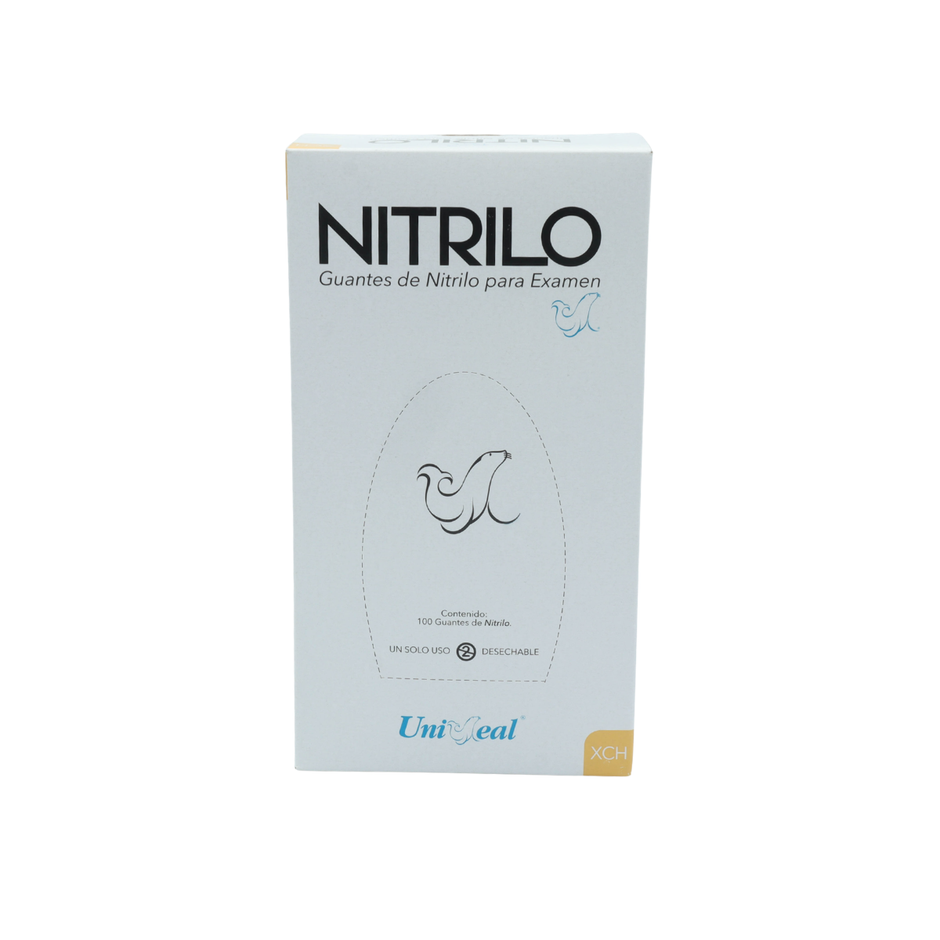 GUANTE NITRILO NEGRO XCH C/100 PZAS UNISEAL