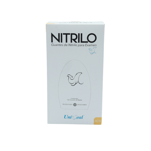 GUANTE NITRILO NEGRO XCH C/100 PZAS UNISEAL