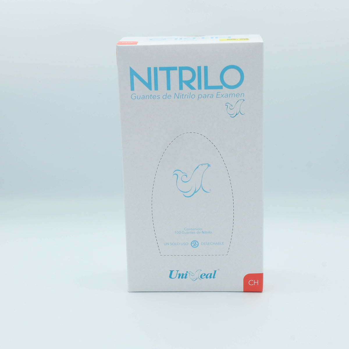 GUANTE NITRILO AZUL CH C/100 PZAS UNISEAL