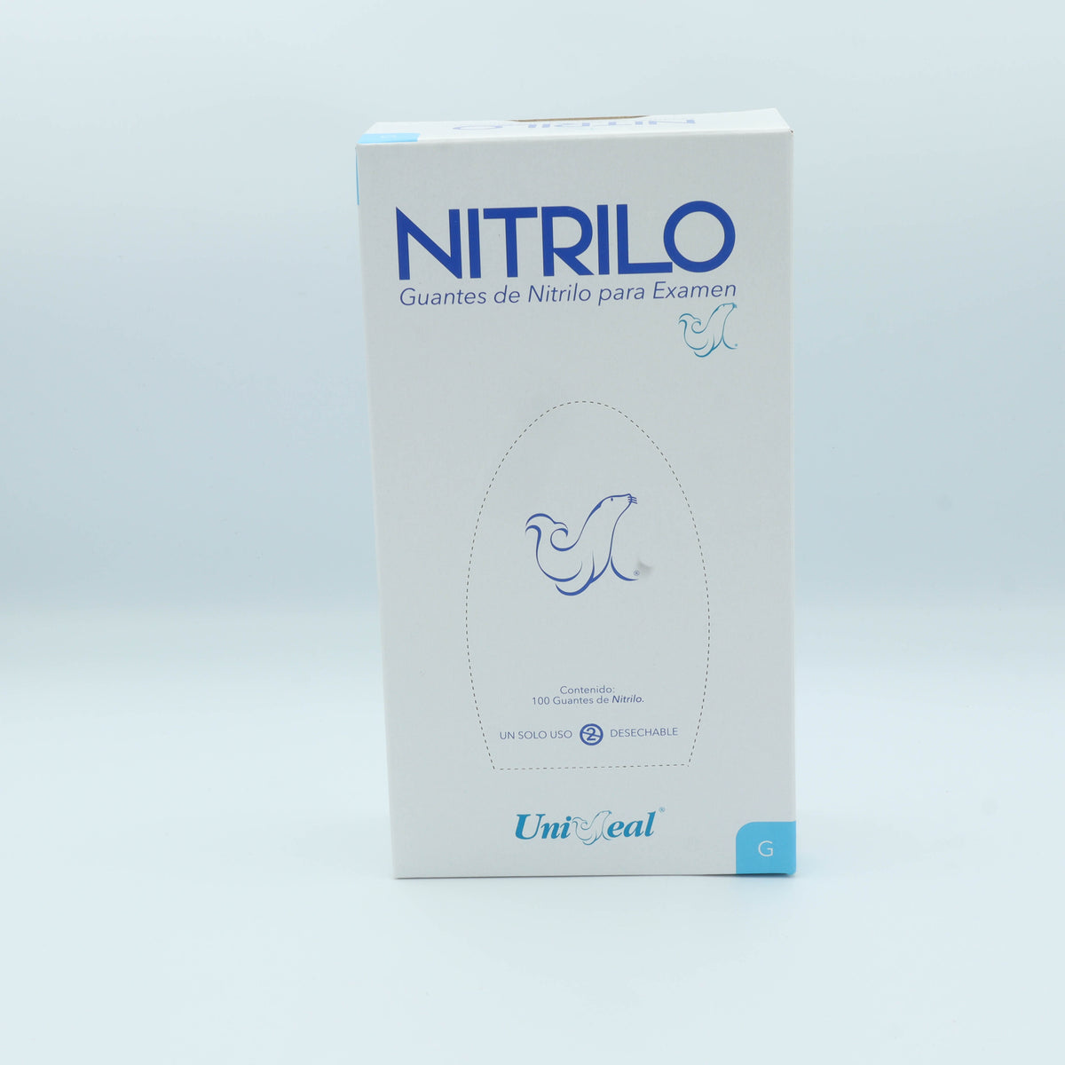 GUANTE NITRILO AZUL COBALTO G C/100 PZAS UNISEAL