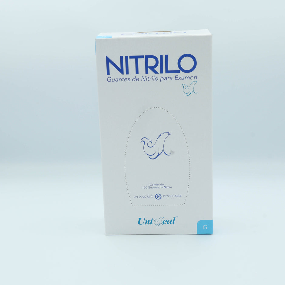 GUANTE NITRILO AZUL COBALTO G C/100 PZAS UNISEAL