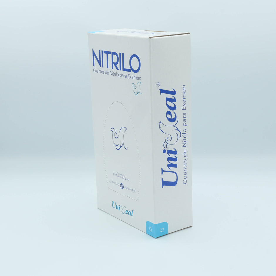 GUANTE NITRILO AZUL COBALTO G C/100 PZAS UNISEAL