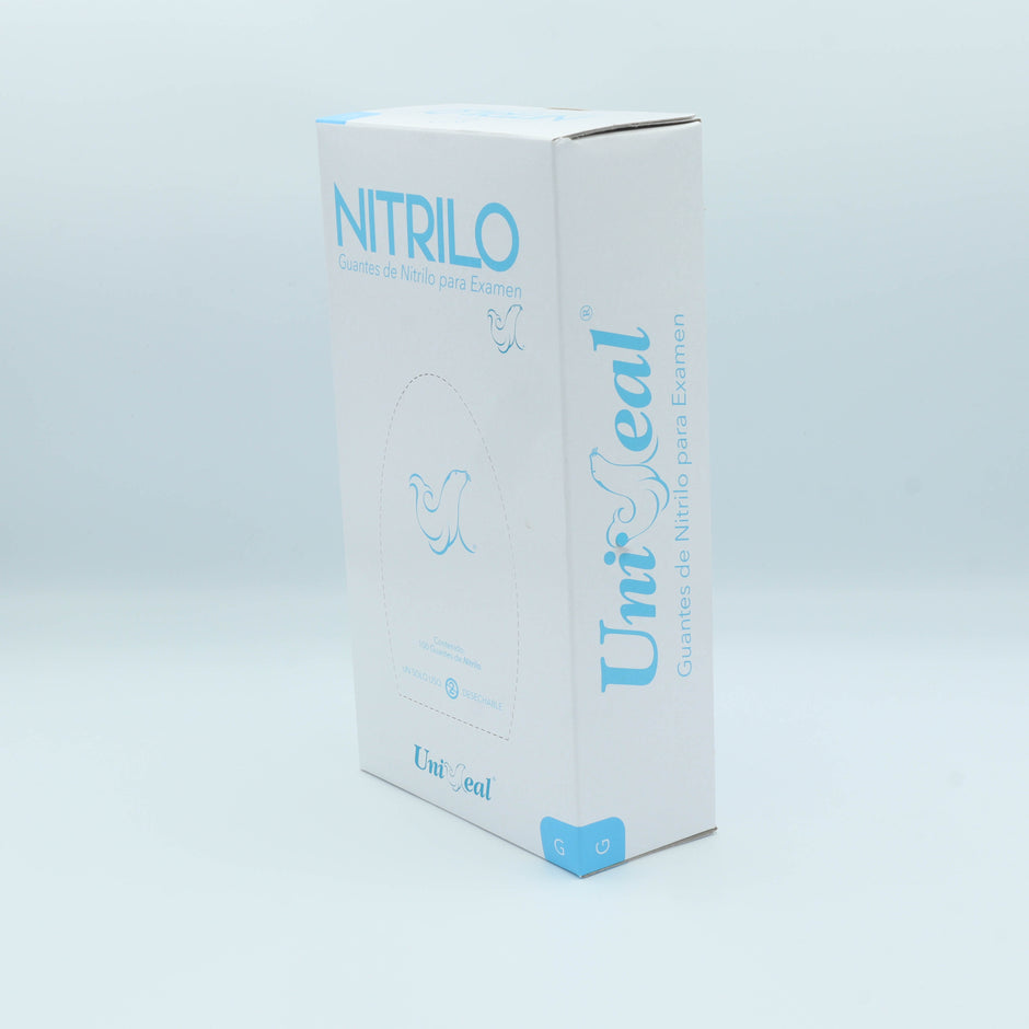 GUANTE NITRILO AZUL G C/100 PZAS UNISEAL