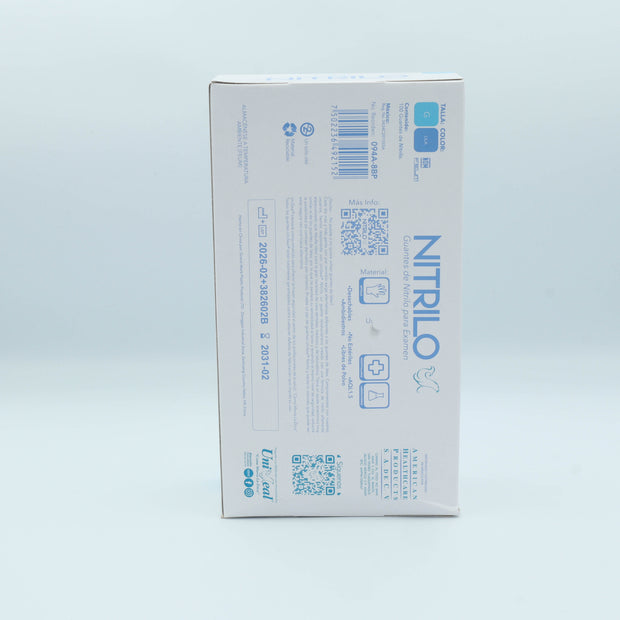 GUANTE NITRILO AZUL PURPURA G C/100 PZAS UNISEAL