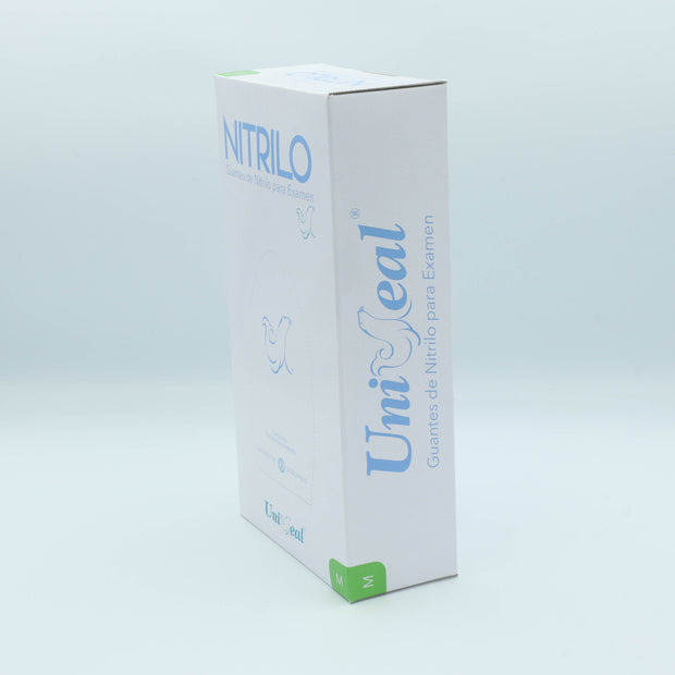 GUANTE NITRILO AZUL PURPURA M C/100 PZAS UNISEAL