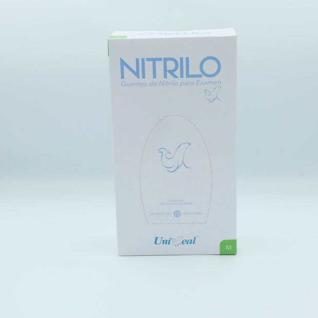 GUANTE NITRILO AZUL PURPURA M C/100 PZAS UNISEAL