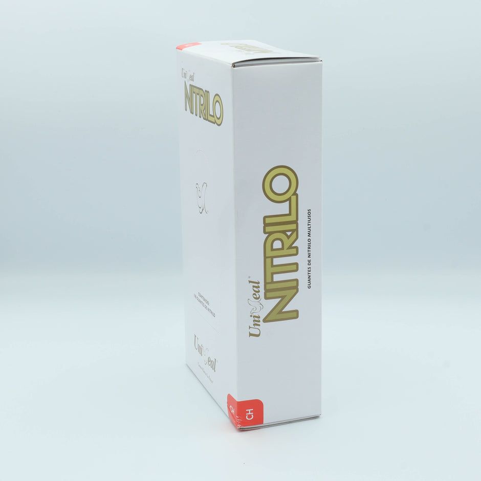 GUANTE NITRILO MULTIUSOS DORADO METALICO CH C/100 PZAS UNISEAL