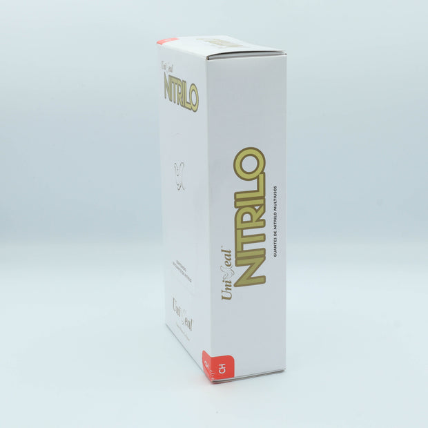 GUANTE NITRILO MULTIUSOS DORADO METALICO CH C/100 PZAS UNISEAL