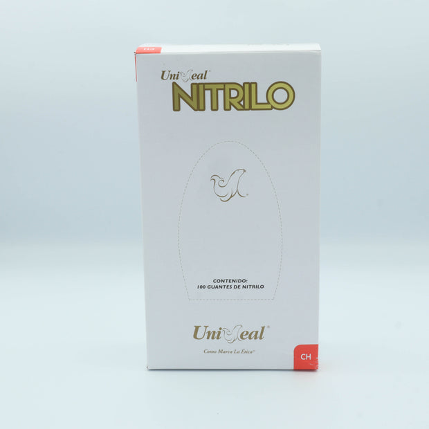 GUANTE NITRILO MULTIUSOS DORADO METALICO CH C/100 PZAS UNISEAL