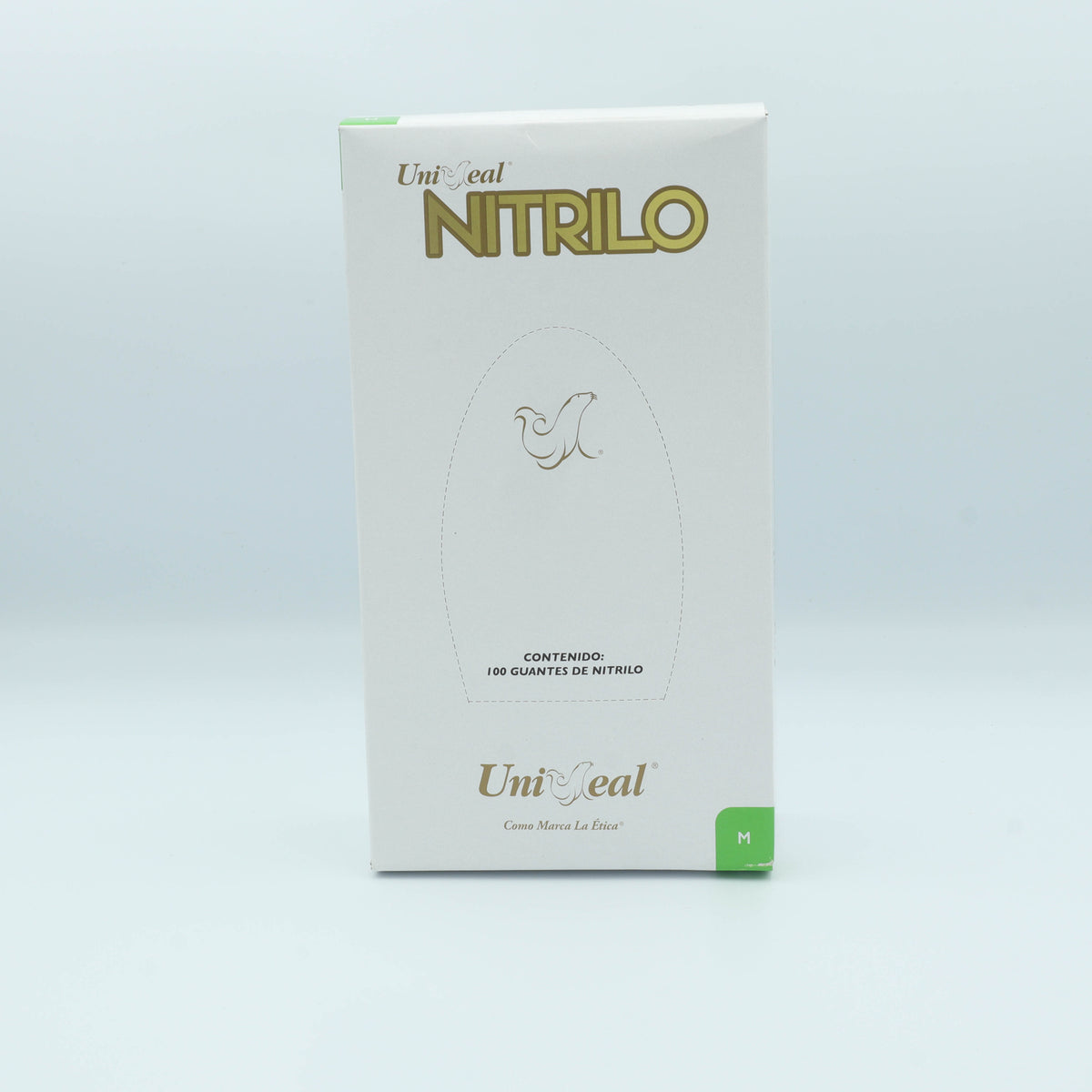 GUANTE NITRILO MULTIUSOS DORADO  METALICO M C/100 PZAS UNISEAL