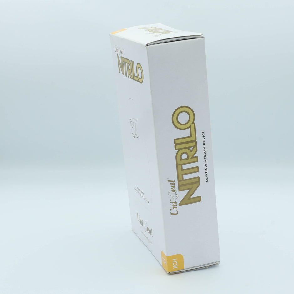 GUANTE NITRILO MULTIUSOS DORADO  METALICO XCH C/100 PZAS UNISEAL