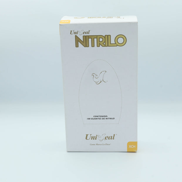 GUANTE NITRILO MULTIUSOS DORADO  METALICO XCH C/100 PZAS UNISEAL