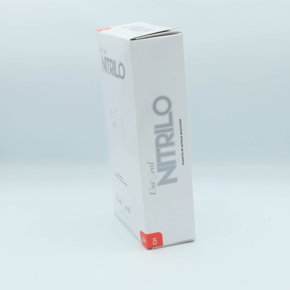 GUANTE NITRILO MULTIUSOS GRIS METALICO CH C/100 PZAS UNISEAL