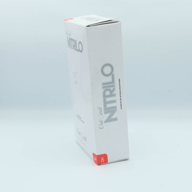 GUANTE NITRILO MULTIUSOS GRIS METALICO CH C/100 PZAS UNISEAL