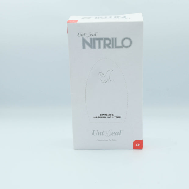 GUANTE NITRILO MULTIUSOS GRIS METALICO CH C/100 PZAS UNISEAL