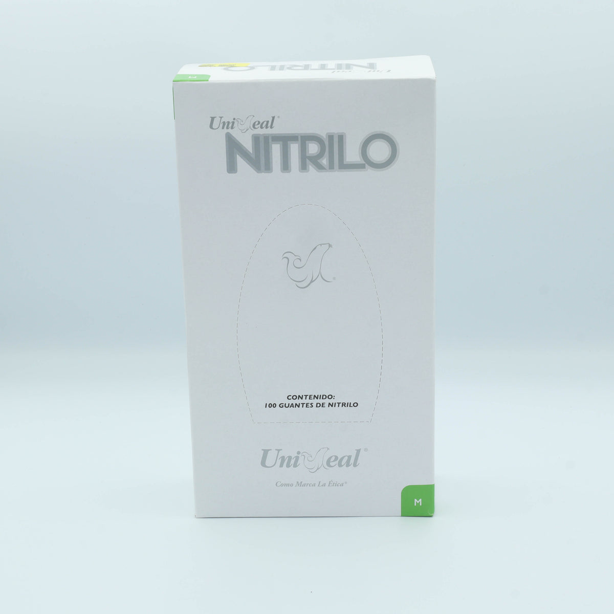 GUANTE NITRILO MULTIUSOS GRIS METALICO M C/100 PZAS UNISEAL