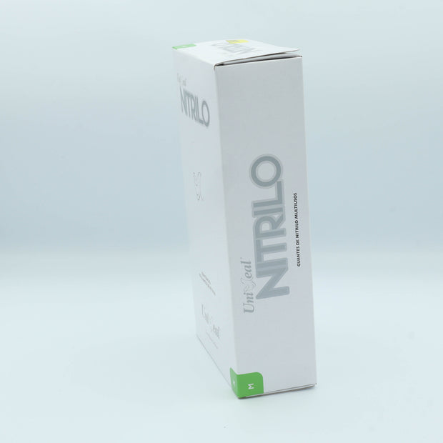 GUANTE NITRILO MULTIUSOS GRIS METALICO M C/100 PZAS UNISEAL