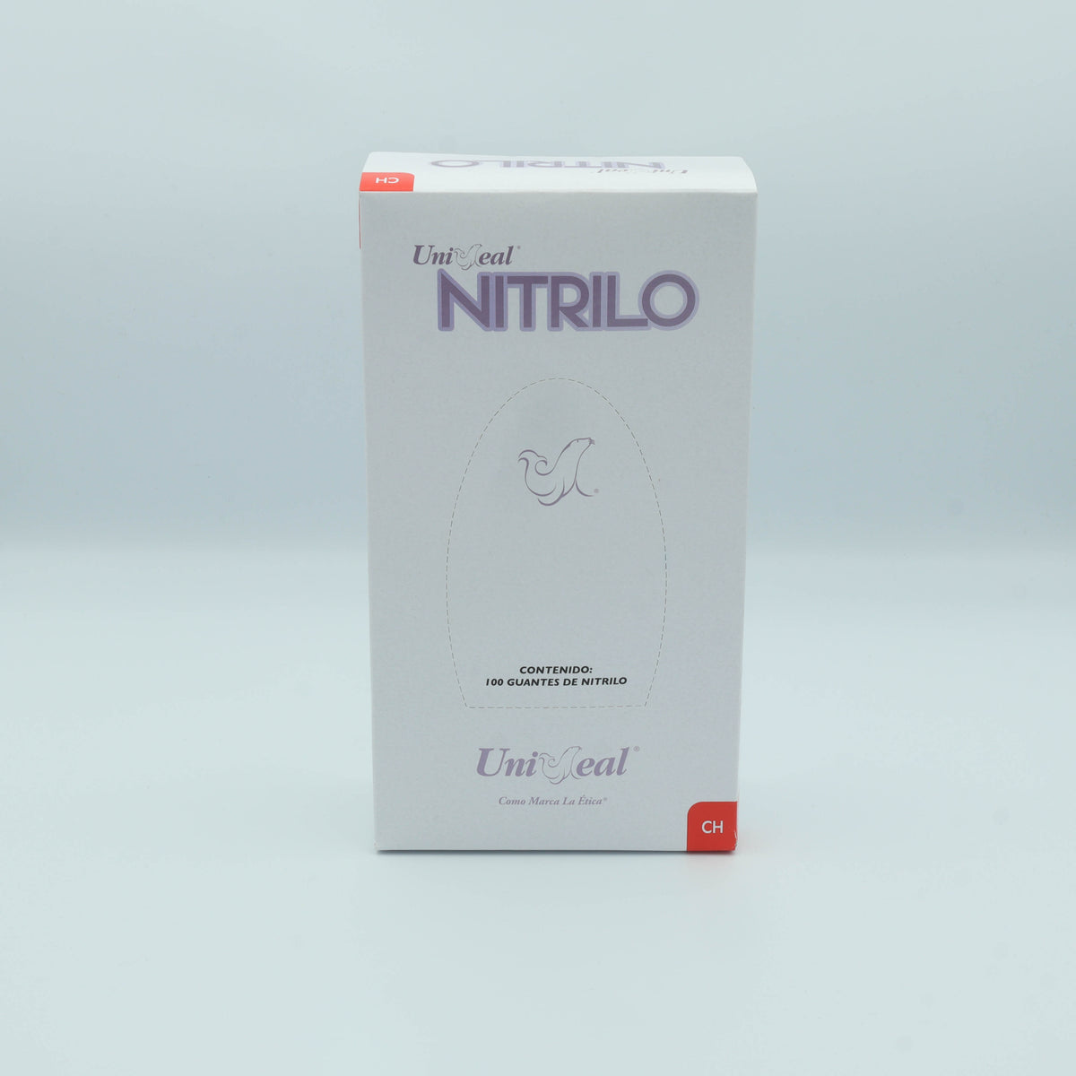 GUANTE NITRILO MULTIUSOS PURPURA METALICO CH C/100 PZAS UNISEAL