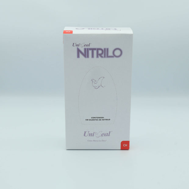 GUANTE NITRILO MULTIUSOS PURPURA METALICO CH C/100 PZAS UNISEAL
