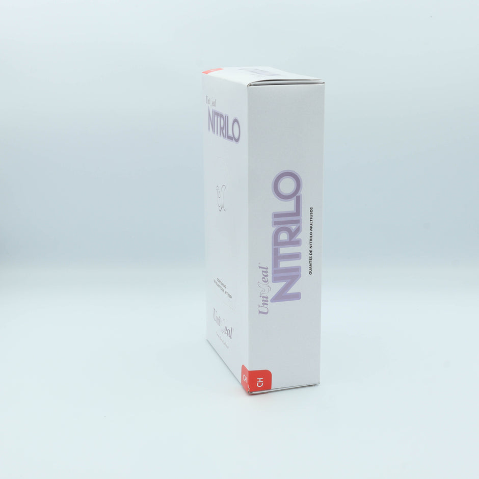 GUANTE NITRILO MULTIUSOS PURPURA METALICO CH C/100 PZAS UNISEAL