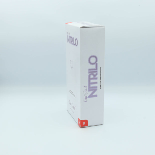 GUANTE NITRILO MULTIUSOS PURPURA METALICO CH C/100 PZAS UNISEAL