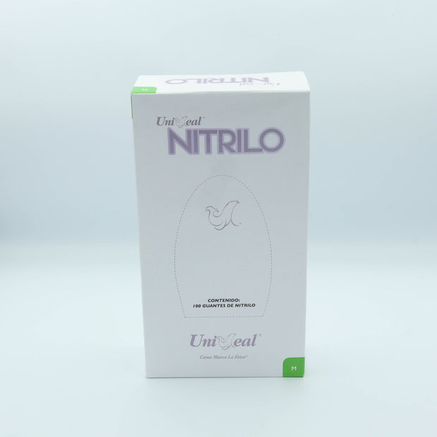 GUANTE NITRILO MULTIUSOS PURPURA METALICO M C/100 PZAS UNISEAL