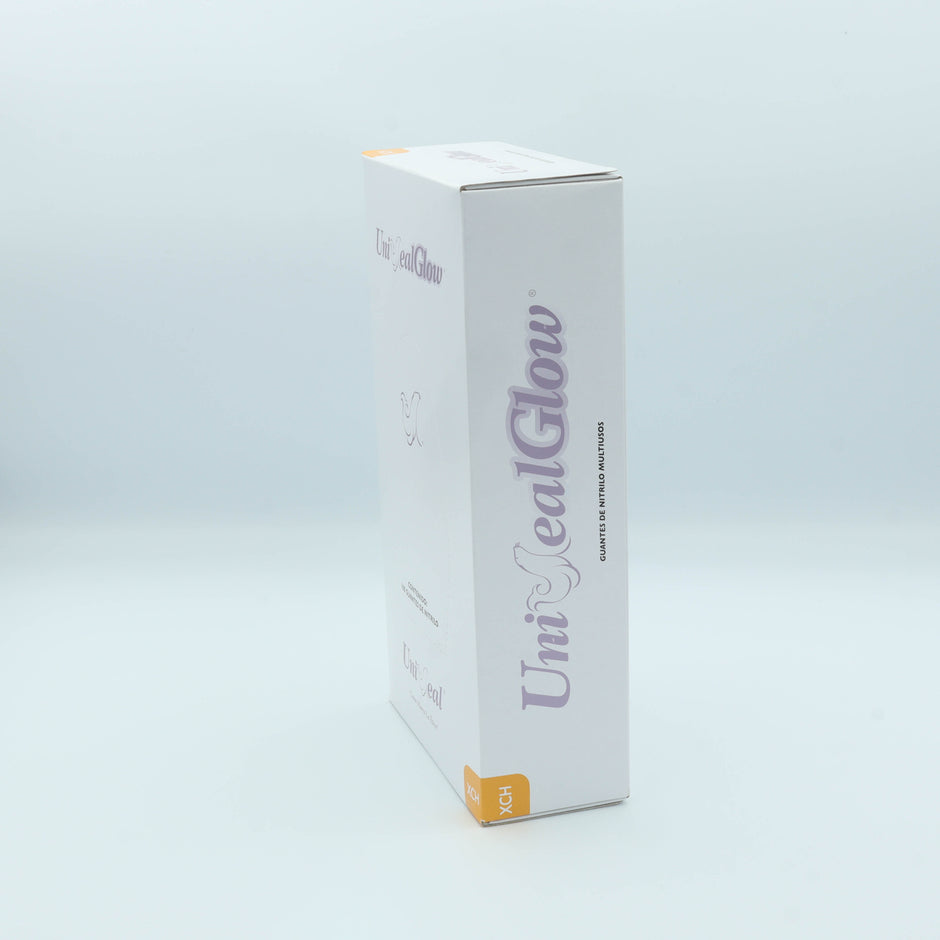 GUANTE NITRILO MULTIUSOS PURPURA METALICO XCH C/100 PZAS UNISEAL