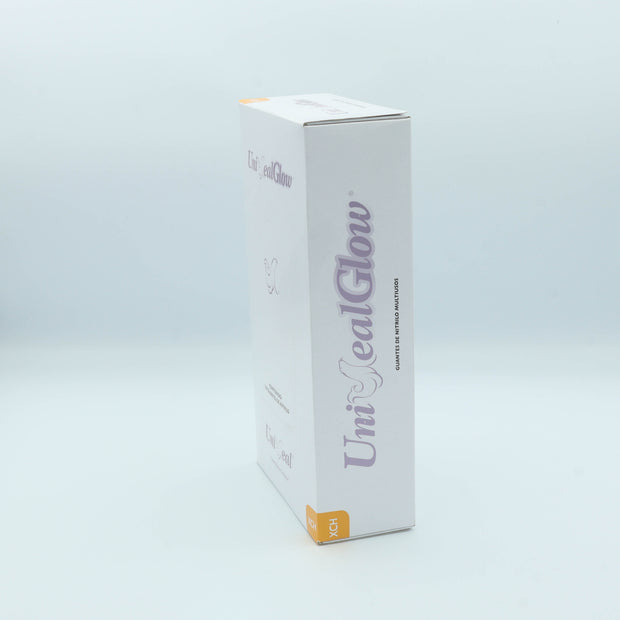 GUANTE NITRILO MULTIUSOS PURPURA METALICO XCH C/100 PZAS UNISEAL