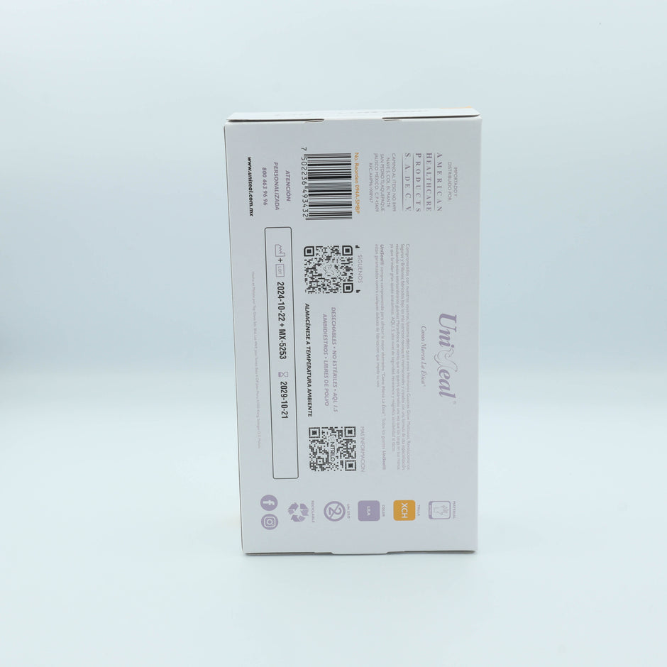 GUANTE NITRILO MULTIUSOS PURPURA METALICO XCH C/100 PZAS UNISEAL