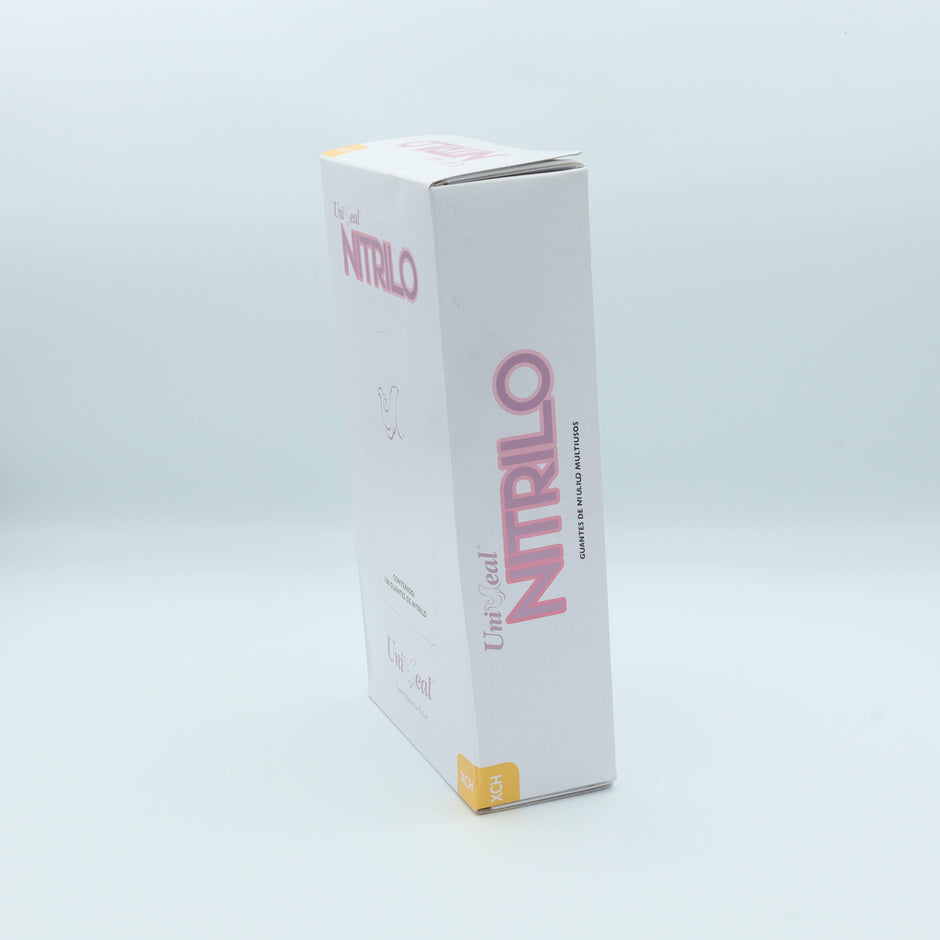 GUANTE NITRILO MULTIUSOS ROSA METALICO XCH  C/100 PZAS UNISEAL