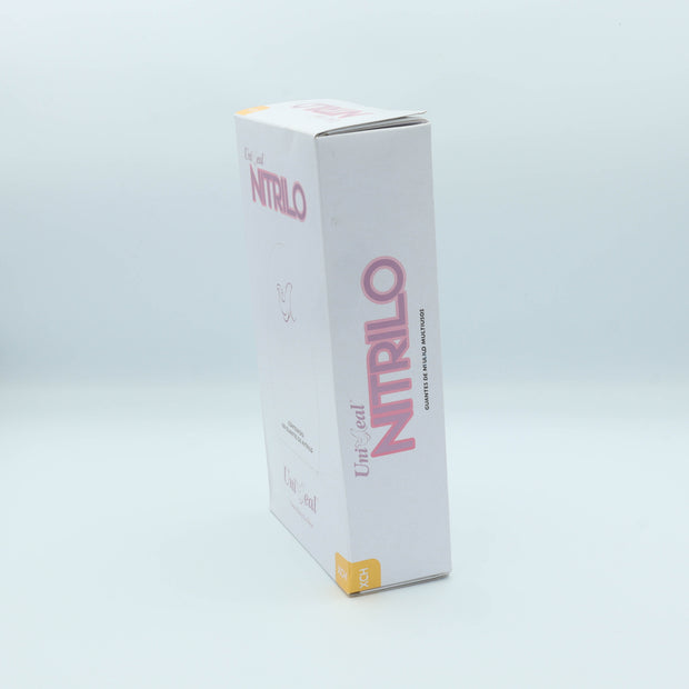 GUANTE NITRILO MULTIUSOS ROSA METALICO XCH  C/100 PZAS UNISEAL