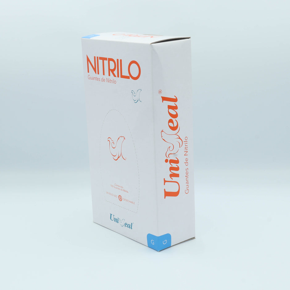 GUANTE NITRILO NARANJA G C/100 PZAS UNISEAL